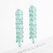 Load image into Gallery viewer, Jewelblings Elegant Long Marquise Shaped Leaf Tassel Earrings Dinner Party Accessory
