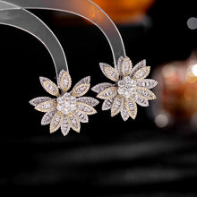 Load image into Gallery viewer, Jewelblings Gorgeous 3D Two-tiered Pink Daisy Flower Stud Earrings Teatime Accessory
