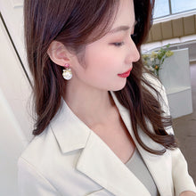 Load image into Gallery viewer, Jewelblings Sweetness Red Heart Stud Ribbon Pearl Drop Earrings Girlhood Style Jewelry
