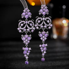Load image into Gallery viewer, Jewelblings Splendour Vintage Long Trio Tiered Scroll Stone Clusters Chandelier Earrings Traditional Indian Style Jewelry
