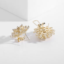 Load image into Gallery viewer, Jewelblings Sparkling Trio Tiered Marquise Shape CZ Cluster Flower Stud Earrings Wedding Bridal Bridesmaid Guest Accessory

