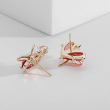 Load image into Gallery viewer, Jewelblings Girly Fashion Mini Pearl Accent Golden Ribbon Domed Love Heart Stud Earrings Sweetness Jewelry
