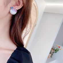 Load image into Gallery viewer, Jewelblings Hawaiian Beach Style Full Pave CZ Green Coconut Juice Cocktail Drink Earrings Creative Design Summer Jewelry
