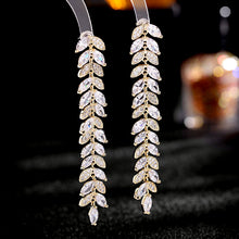 Load image into Gallery viewer, Jewelblings Modern Fashion Long Ears of Wheat Tassel Drop Earrings Harvest Fall Jewelry
