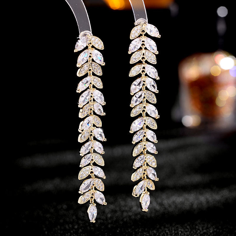 Jewelblings Modern Fashion Long Ears of Wheat Tassel Drop Earrings Harvest Fall Jewelry