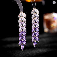 Load image into Gallery viewer, Jewelblings Elegant Long Marquise Shaped Leaf Tassel Earrings Dinner Party Accessory
