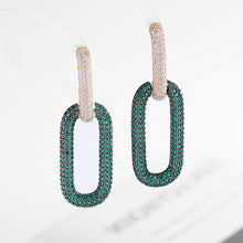 Load image into Gallery viewer, Jewelblings Gorgeous Designer Opens Oval Shaped Round Bar Drop Earrings Geometrical Color Blocking Jewelry
