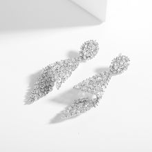 Load image into Gallery viewer, Jewelblings Designer Multi Colored CZ Conch Shaped Statement Irregular Earrings Geometrical Jewelry
