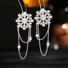 Load image into Gallery viewer, Jewelblings Fantasy Opens Mini Pearls Accent Heart Domed Square Flower Link Chain Tassel Drop Earrings Fairy Style Jewelry

