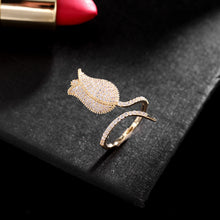 Load image into Gallery viewer, Jewelblings Gothic Vintage Black Tone Dark Blue Rose Bud Index Finger Ring Open Cocktail Costume Rings Jewelry

