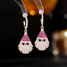 Load image into Gallery viewer, Jewelblings Cute Designer Green Hat White Moustache Santa Claus Drop Earrings Christmas Gift Jewelry
