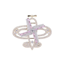 Load image into Gallery viewer, Jewelblings Delicate Opens Turning Pink Wing Air Plane Brooch Pin Aircraft Jewelry
