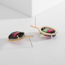 Load image into Gallery viewer, Jewelblings Stunning Aurora Rainbow Colorful Oval Earrings Geometrical Jewelry
