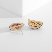 Load image into Gallery viewer, Jewelblings Sweet Fashion Full Pave CZ Watermelon Stud Earrings for Costume Jewelry
