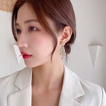 Load image into Gallery viewer, Jewelblings Designer Multi Colored CZ Conch Shaped Statement Irregular Earrings Geometrical Jewelry
