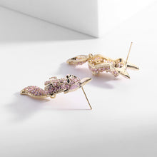 Load image into Gallery viewer, Jewelblings Vivid Cute Black Tone Dark Blue Fox Drop Earrings Animal Jewelry Collection

