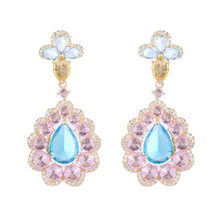 Load image into Gallery viewer, Jewelblings Exquisite Vintage Style Cluster Yellow Pear Drop Earrings for Anniversary Christmas Gifts Jewelry
