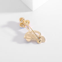 Load image into Gallery viewer, Jewelblings Lovely Goldtone Tell Her/Him How I Feel Car with Balloon Pin Lapel Collar Profess My Love Jewelry
