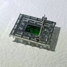 Load image into Gallery viewer, Old European Vintage Stylish Clear and Green Art Deco Rectangle Pins Brooches

