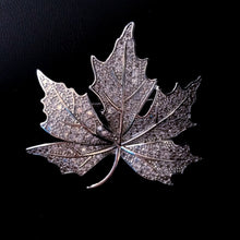 Load image into Gallery viewer, Jewelblings Queen Vintage Micro Pave CZ Canadian Maple Leaf Brooches Pin
