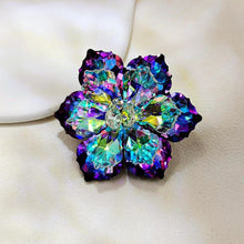 Load image into Gallery viewer, Jewelblings Shining Beads Lavender Aurora Crystalline Floral Brooches &amp; Pins
