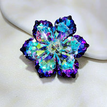 Load image into Gallery viewer, Jewelblings Shining Beads Lavender Aurora Crystalline Floral Brooches &amp; Pins
