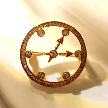 Load image into Gallery viewer, Jewelblings Delicate Rose Gold Plated Open Work Clear CZ Clock Face Brooch Pocket Watch Design Pin Cocktail Costume Holiday Festival Jewelry
