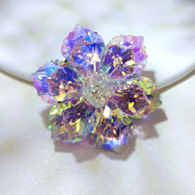 Load image into Gallery viewer, Jewelblings Sparkle Pink Iridescent AB Reflection Crystal Flower Broaches &amp;Pins
