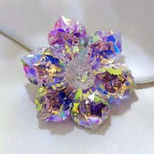 Load image into Gallery viewer, Jewelblings Sparkle Pink Iridescent AB Reflection Crystal Flower Broaches &amp;Pins
