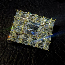 Load image into Gallery viewer, Sparkling Multi Rectangle Accent Diamond Shaped Cubic Zircon Brooches Pins
