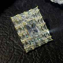 Load image into Gallery viewer, Sparkling Multi Rectangle Accent Diamond Shaped Cubic Zircon Brooches Pins
