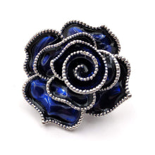 Load image into Gallery viewer, Jewelblings Stunning Vintage Multi Layers Petal Blossom Royal Blue Rose Brooches Beaded Enamel Rose Flower Pins for Women Wedding Jewelry
