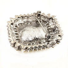 Load image into Gallery viewer, Jewelblings Vintage Embellishment Faceted Green Rectangle Stone Brooch and Pins
