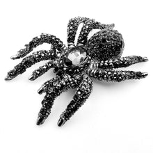 Load image into Gallery viewer, Jewelblings Vintage Statement 10-Legged Large Black Crystal Rhinestone Spider Brooches Huge Dangerous Bug Pin for Halloween Party Jewelry
