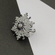 Load image into Gallery viewer, Jewelblings Gorgeous Black Clear White Snowflake Adjustable Rings for Women
